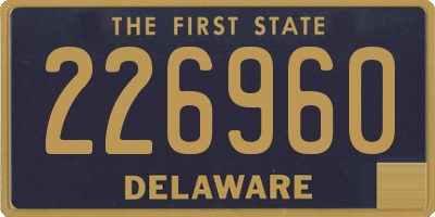 DE license plate 226960