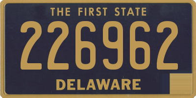 DE license plate 226962