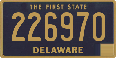 DE license plate 226970