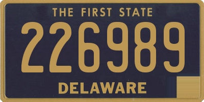 DE license plate 226989
