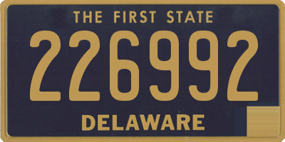 DE license plate 226992