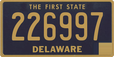 DE license plate 226997