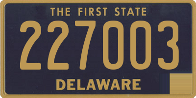 DE license plate 227003