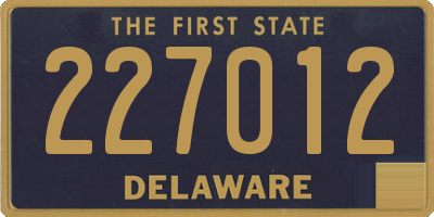 DE license plate 227012