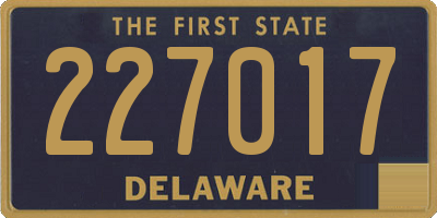 DE license plate 227017