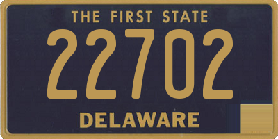 DE license plate 22702