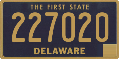 DE license plate 227020