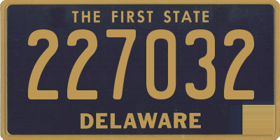 DE license plate 227032