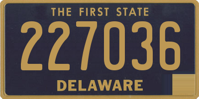 DE license plate 227036