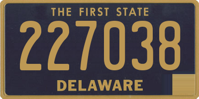 DE license plate 227038