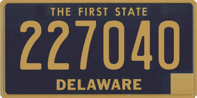 DE license plate 227040
