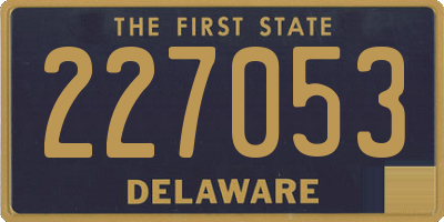 DE license plate 227053