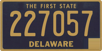 DE license plate 227057