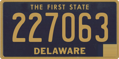 DE license plate 227063