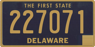 DE license plate 227071