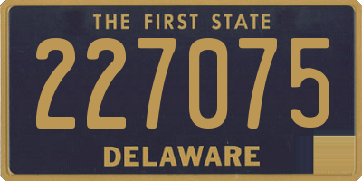 DE license plate 227075