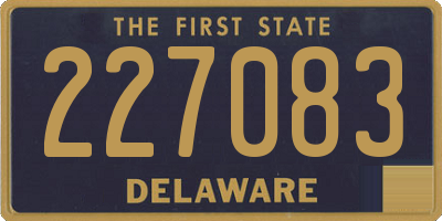 DE license plate 227083