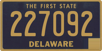 DE license plate 227092