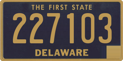 DE license plate 227103