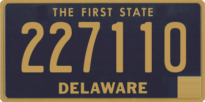 DE license plate 227110