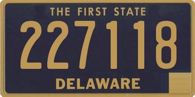 DE license plate 227118