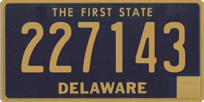 DE license plate 227143