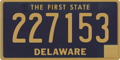 DE license plate 227153