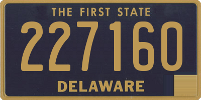 DE license plate 227160