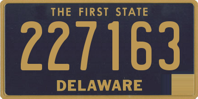 DE license plate 227163