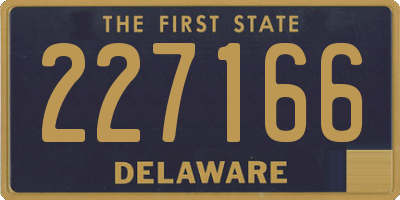 DE license plate 227166