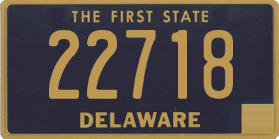 DE license plate 22718