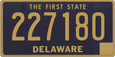 DE license plate 227180