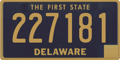 DE license plate 227181