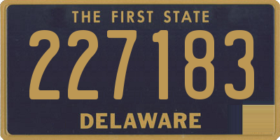 DE license plate 227183