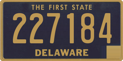 DE license plate 227184