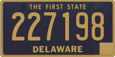 DE license plate 227198