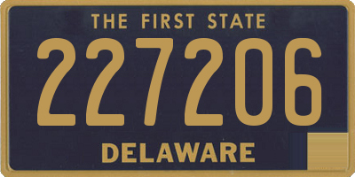 DE license plate 227206