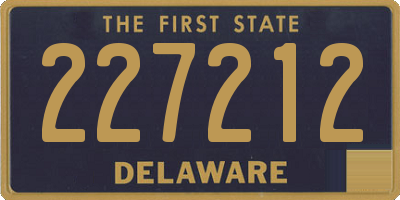 DE license plate 227212