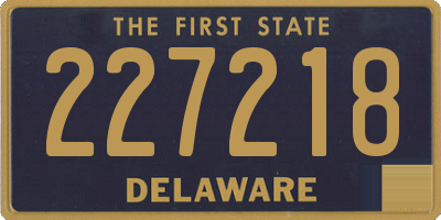 DE license plate 227218