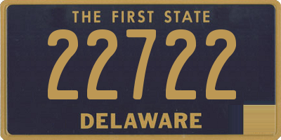 DE license plate 22722