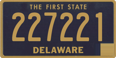 DE license plate 227221