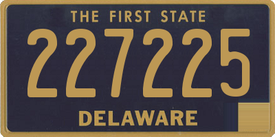 DE license plate 227225