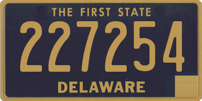 DE license plate 227254