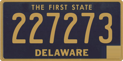 DE license plate 227273