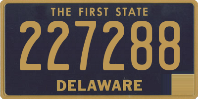 DE license plate 227288