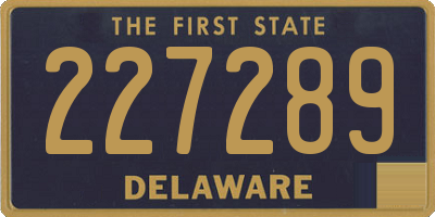 DE license plate 227289