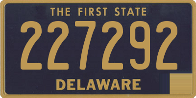 DE license plate 227292