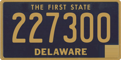 DE license plate 227300