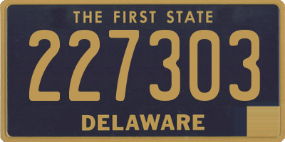 DE license plate 227303