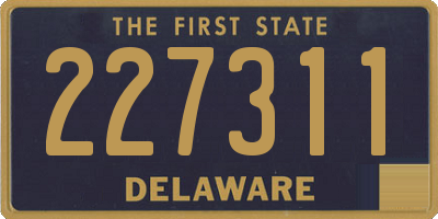 DE license plate 227311